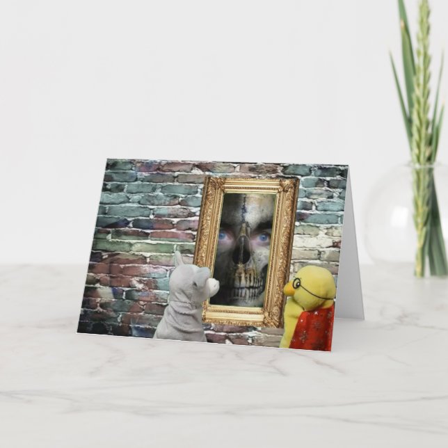 Aventura de Halloween. Tarjeta de felicitación (Anverso)