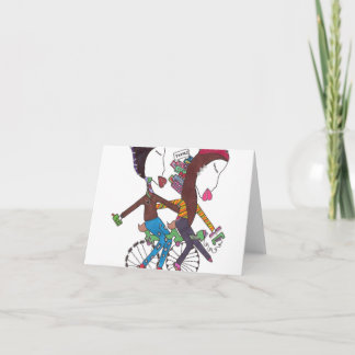 aventura de los pares en Taipei en tarjeta de nota