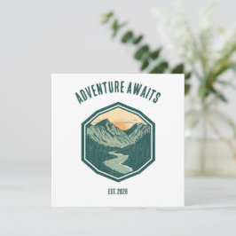 Aventura de montaña personalizada retro al aire li