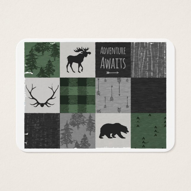 Aventura de Northwoods Patchwork - gris y verde (Frente)