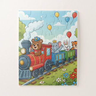 Aventura del tren de animales rompecabezas