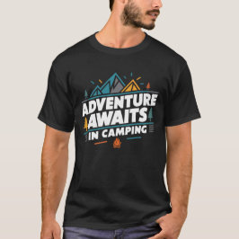Aventura en camping | camiseta negra