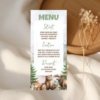Aventura en el bosque Menu 4x9