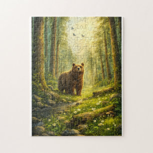 Aventura en el Bosque – Rompecabezas del Oso Pardo