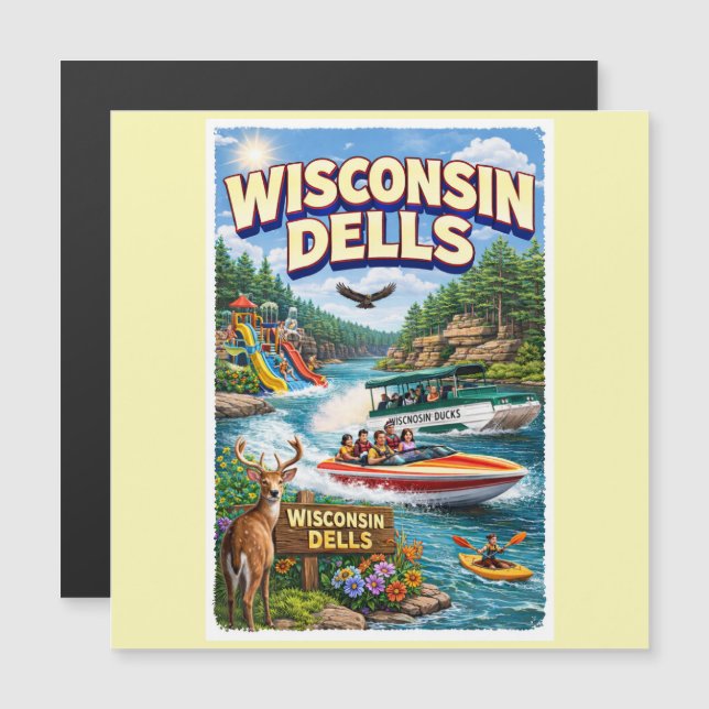 Aventura en Wisconsin Dells – Parques acuáticos y  (Anverso/Reverso)
