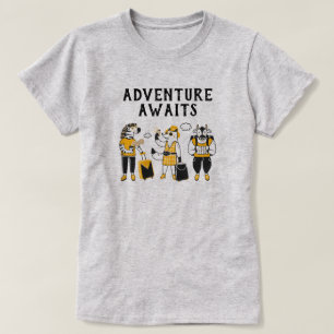 Aventura espera camiseta de animales