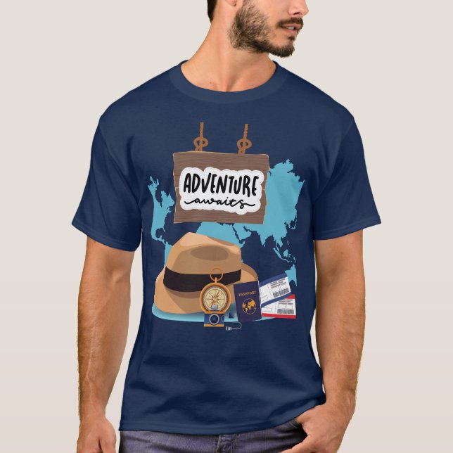 Aventura espera camiseta de viaje (Anverso)