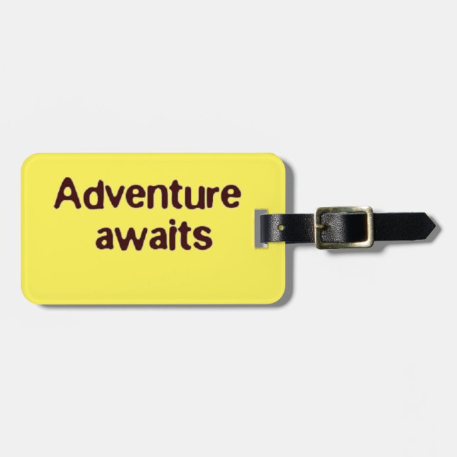 Aventura espera etiqueta de equipaje (Frente Horizontal)