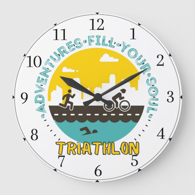 Aventura llena tu alma Reloj de pared acrílico (Anverso)