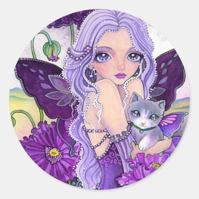 * Aventura nocturna con amapola* Pegatina (Anverso)