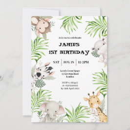 Aventura Safari Invitación de cumpleaños 1