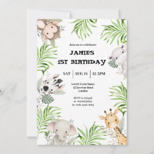 Aventura Safari Invitación de cumpleaños 1