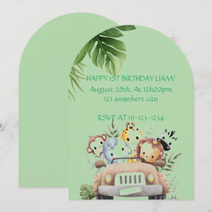 AVENTURA SAFARI INVITACIÓN DE CUMPLEAÑOS, DIGITAL