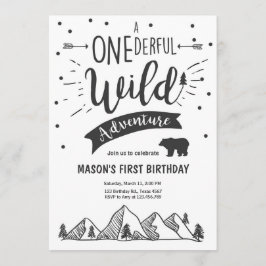 Aventura salvaje Primera invitación de cumpleaños 