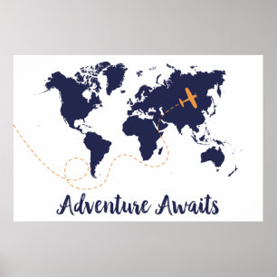Aventuras de aventura, impresión de avión, impresi
