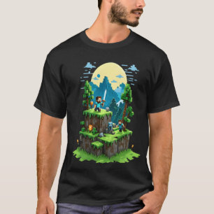 Aventuras de BlockQuest - Camiseta de juego de art