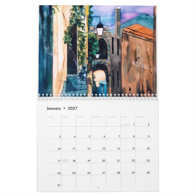 Aventuras de CMCarlson en calendario que viaja (Jan 2027)