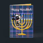Aventuras de Mirabelle Holidayz18 tarjeta de Hanuk<br><div class="desc">Mirabelle,  la decidida estrella terrier de Boston de Las Aventuras de Mirabelle tiene la tarjeta de felicitación perfecta para la temporada de Hanukkah de este año. Seguro que pondrá una sonrisa en todas las caras de nuestros amigos judíos.</div>