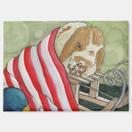 Aventuras del coco: imán de diciembre de 3,5"x2,5"