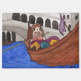 Aventuras del coco: imán de febrero de 3.5"x2.5"