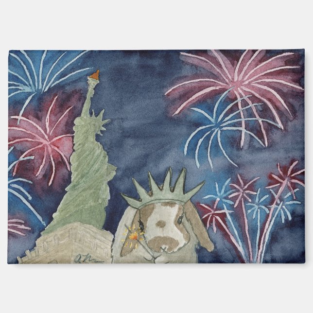 Aventuras del coco: imán de julio de 3.5"x2.5" (Anverso)