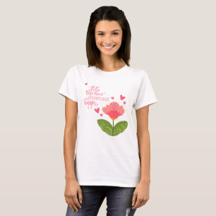 Aventuras rosas, camiseta de inespiritualidad flor