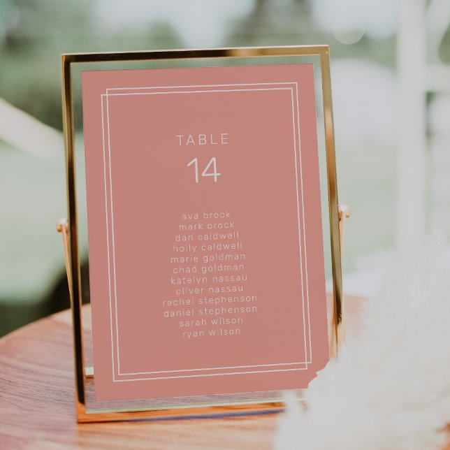 AVERY Tarjetas mínimas de la tabla de asientos de  (AVERY Minimal Blush Wedding Seating Chart Cards)