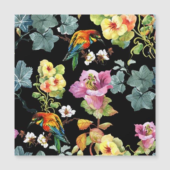 Aves Acuarelas Flores: Inmaculadas. (Anverso)
