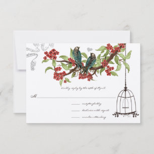 Aves acuáticas y jaulas de cerezo en flor RSVP