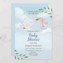 Aves Adorables Con Invitación Baby Shower