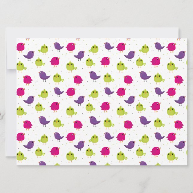 Aves alegres y coloridas (Anverso)