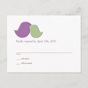 Aves Amantes Amantes Modernos, tarjetas RSVP
