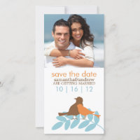 Aves amorosas de otoño Invitaciones Bodas de foto