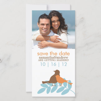 Aves amorosas de otoño Invitaciones Bodas de foto