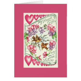 Aves amorosas El día de San Valentín de cosecha Ta