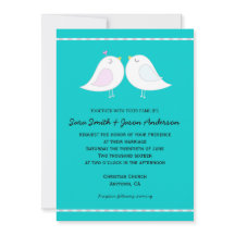 Aves amorosas en la invitación a la boda de fondo 