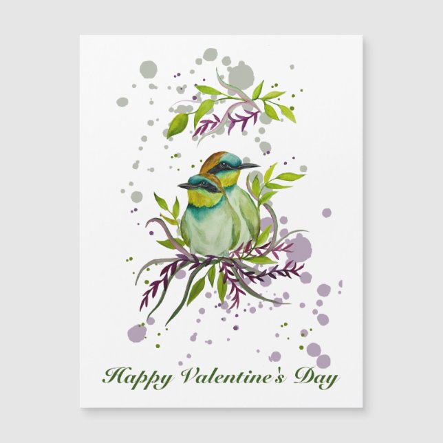 Aves amorosas para El día de San Valentín (Anverso)