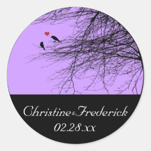 Aves amorosas, pegatina de recuerdos