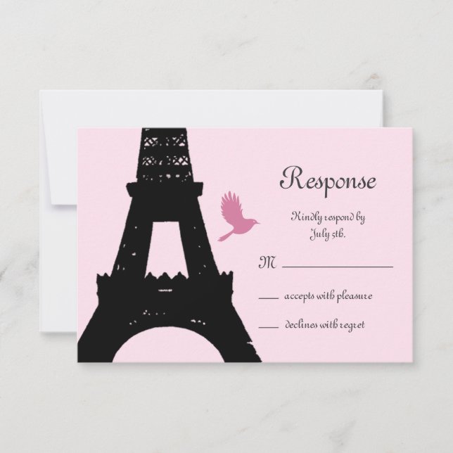 Aves amorosas RSVP (rosa) (Anverso)