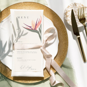 Aves amorosos en el menú plano del paraíso