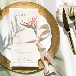 Aves amorosos en el menú plano del paraíso