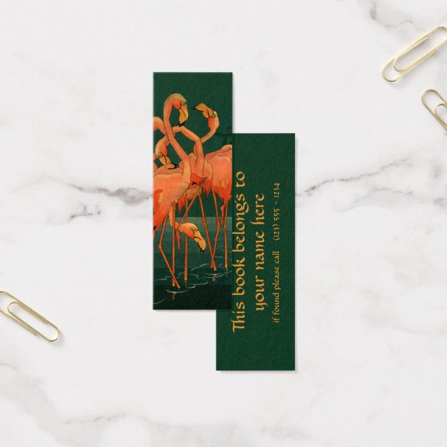 Aves animales salvajes de época, flamencos rosados (Oficina)