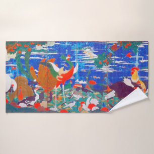Aves, animales y plantas florecientes (izquierda) 