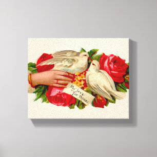 Aves Antiguas Amor Victoriano Paloma Arte Clásico