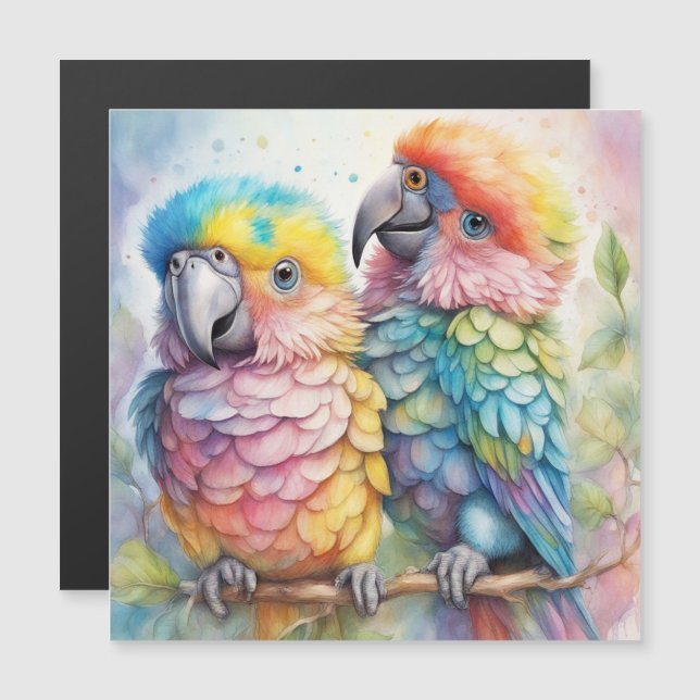 Aves arcoiris loros 1 (Anverso/Reverso)