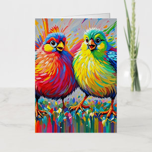 Aves arte colorido abstracto gordo gigante lindo d