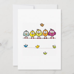 Aves bebés para tu linda invitación