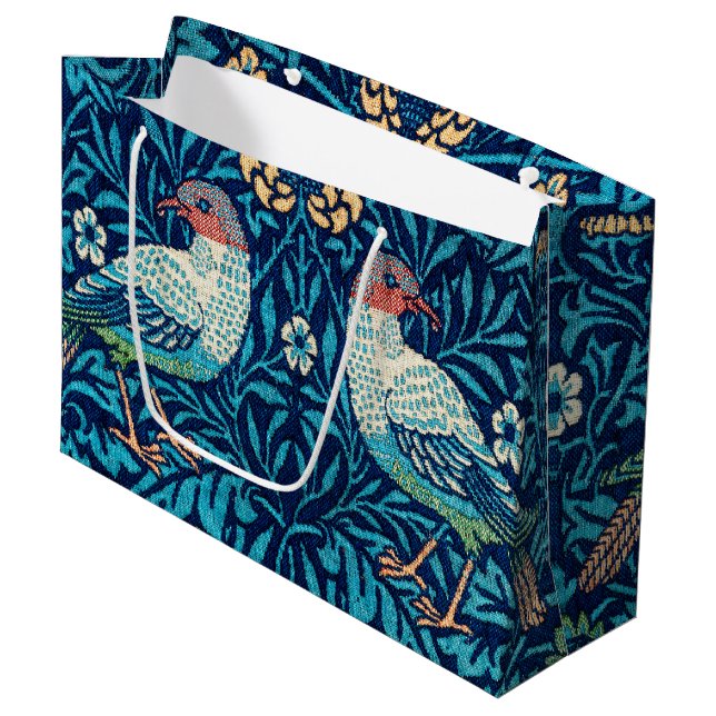 Aves, Bolsa de Regalo Grande de William Morris (Angulo Anverso)