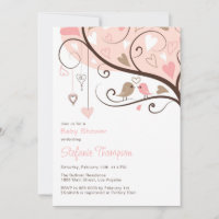 Aves caprichosas es una invitación Chica a Baby Sh