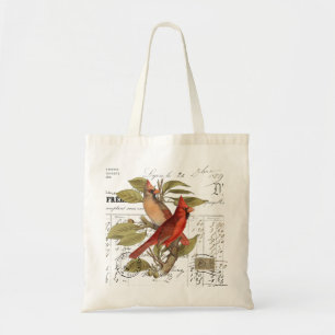 Aves cardenales vintage Bolsa diaria de escritura 